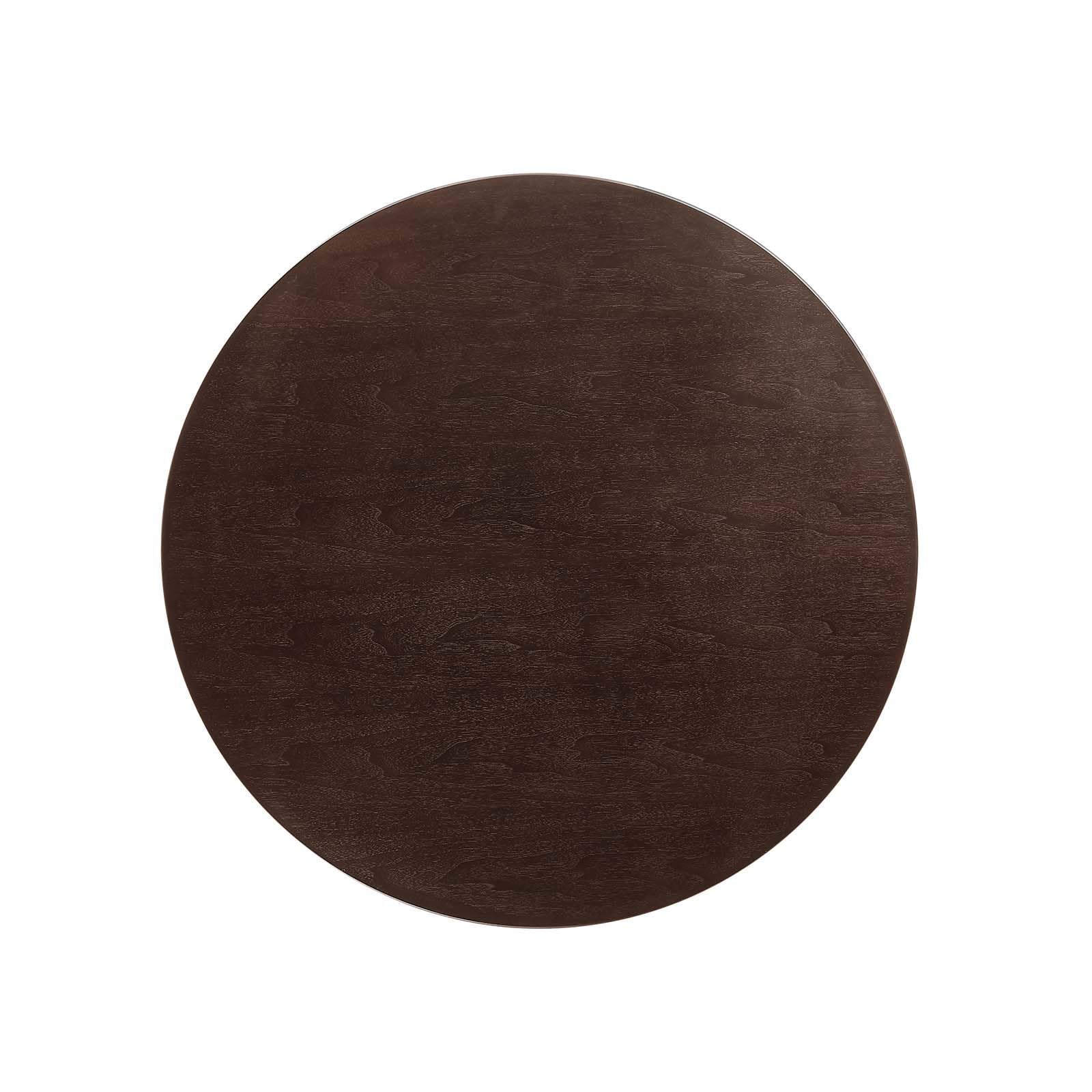 Modway Lippa Dining Table, 36", Gold Cherry Walnut